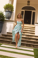 Dainty Events Trägerloses Maxikleid Blau