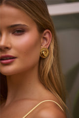18 Karat vergoldete Fira Ohrringe Gold