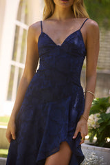 Midnight Drinks Midikleid Marineblau