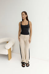 Bianki Hose Sand Schwarz