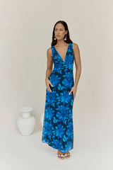 Gerade gelandet Looks Maxikleid Blau
