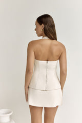 Entzückendes Neckholder-Top Beige
