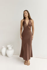 Maxikleid „To The Dreamers“ Braun