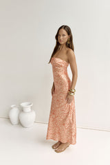Stay True Trägerloses Maxikleid Orange