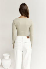 BASE Second Skin Langarm-Body Salbei