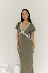 Oliviera Maxikleid Grün