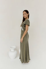 Oliviera Maxikleid Grün