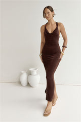 Enora Maxikleid Espresso