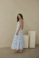 Rose Petal Reverie Midikleid Blau