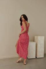Berry Bloom Maxikleid Rot