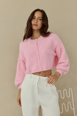Cloud Nine Fluffy Cardigan Rosa