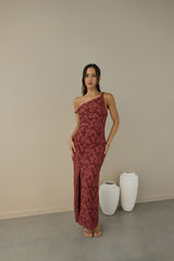 Breeze Of Pink Maxikleid Wein