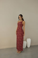 Breeze Of Pink Maxikleid Wein