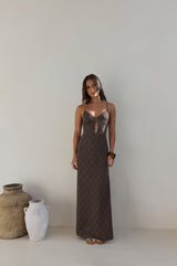 Riviera Nights Maxikleid Schokolade