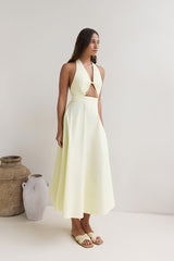 Sands Of Splendor Halter Maxikleid Lemon