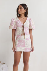 Traumhafte hohe Minirock Pink