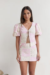 Traumhafte hohe Minirock Pink