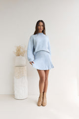 Season Of Dreams Strick-Minirock Blau