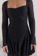 Drift And Dream Langarm-Minikleid Schwarz