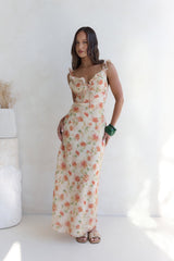 Maxikleid Glimmer Glide Orange