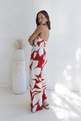 Arlette Neckholder-Jumpsuit Arlette Rot