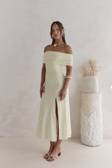 Santorini Strolls Carmen-Midikleid Gelb
