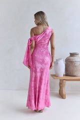 In My Heart Off-Shoulder Maxikleid Rosa
