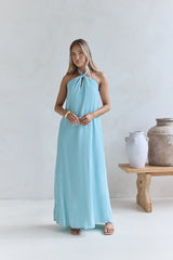 Isle Of Chic Neckholder Maxikleid Aqua