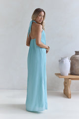 Isle Of Chic Neckholder Maxikleid Aqua