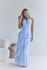 Path Of Fate Neckholder-Maxikleid Blau