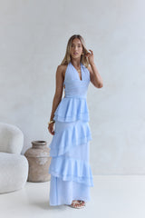 Path Of Fate Neckholder-Maxikleid Blau