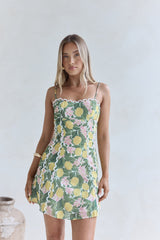 Süßes Zitrin-Minikleid Grün
