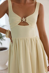 Mirrored Hearts Minikleid Gelb