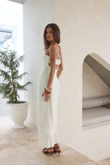 Goddess Blessings trägerloses Maxikleid Creme
