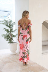 Lost In Your Eyes Mesh Maxikleid Pink