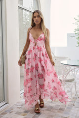 Moment With Me Maxikleid Rosa