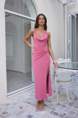 Guten Morgen Halter Maxikleid Rose