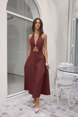 Sands Of Splendor Halter Maxi Kleid Braun