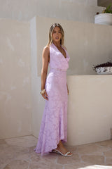 More And More Neckholder Maxikleid Lila