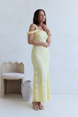 Illusion Of The Sun One-Shoulder Maxikleid Gelb