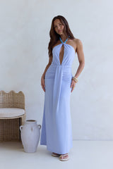 From The Heart Halter Maxikleid Blau