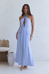 From The Heart Halter Maxikleid Blau
