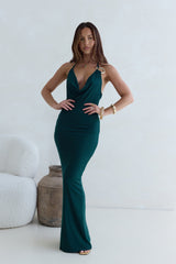 Vibe Setter Neckholder Maxikleid Grün