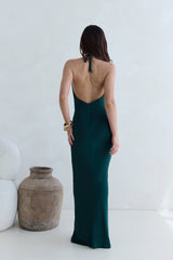 Vibe Setter Neckholder Maxikleid Grün