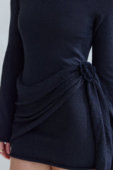 City Of Luxe Langarm Minikleid Schwarz