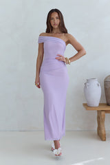 Dahlia One-Shoulder-Maxikleid aus Mesh, Flieder