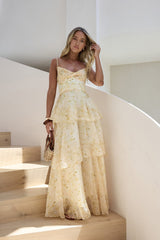 Shining Suns Maxikleid Gelb