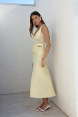 On A Cloud Maxikleid aus Spitze Gelb