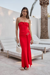 Cool Love Trägerloses Maxikleid Rot
