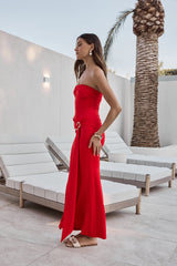 Cool Love Trägerloses Maxikleid Rot